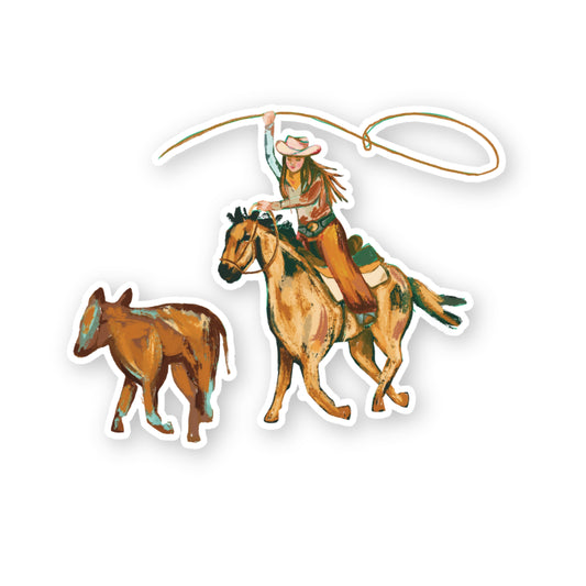 Rodeo Lasso Western Cowgirl Sticker