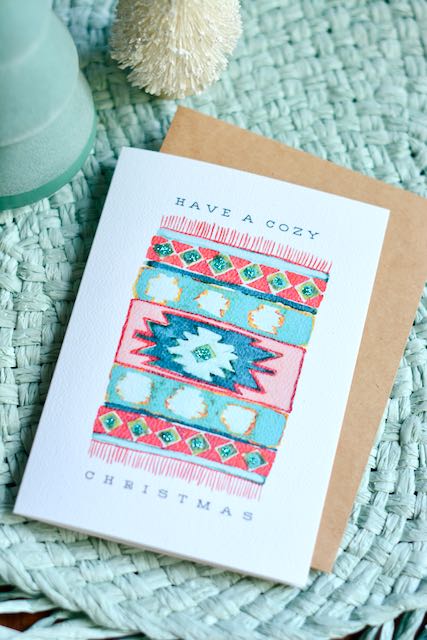 Have A Cozy Christmas Holiday Western Greeting Card